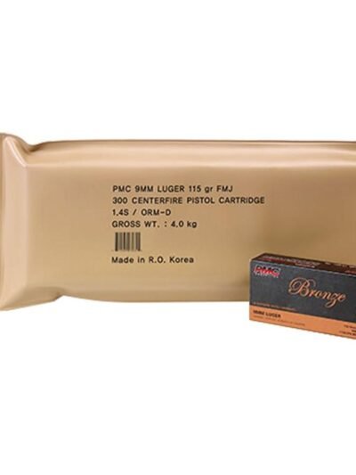 PMC Handgun Ammunition Battle Pack 9mm Luger 115 gr FMJ 1150 fps 300/ct (6 Box Battle Pack)