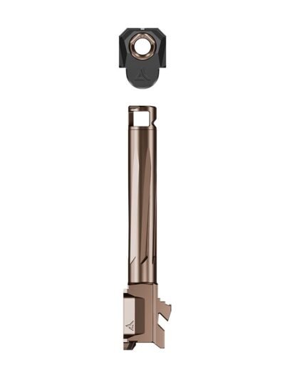 Radian Afterburner and Ramjet Micro Compensator and Ported Handgun Barrel for Glock G43x Bronze