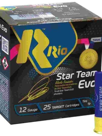 Rio Star Team Evo 28 HV Shotshells 12 ga 2-3/4" 1 oz 1315 fps #7.5 25/ct