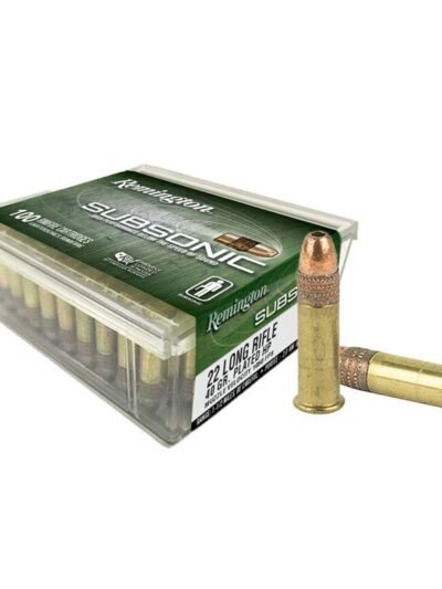 Remington Subsonic Rimfire Ammunition .22 LR 40gr HP 1050 fps 100/ct