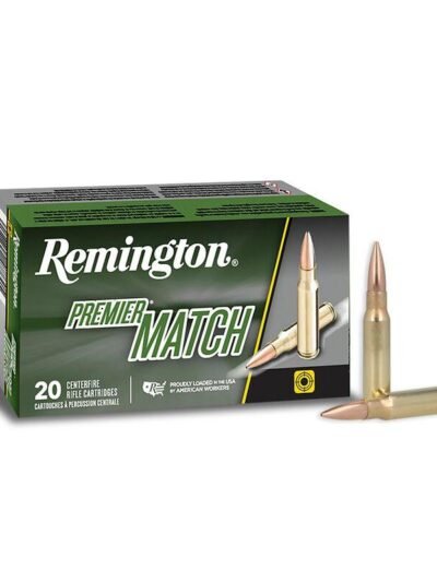 Remington Premier Match Rifle Ammunition .308 Win 168 gr BTHP 2680 fps 20/ct