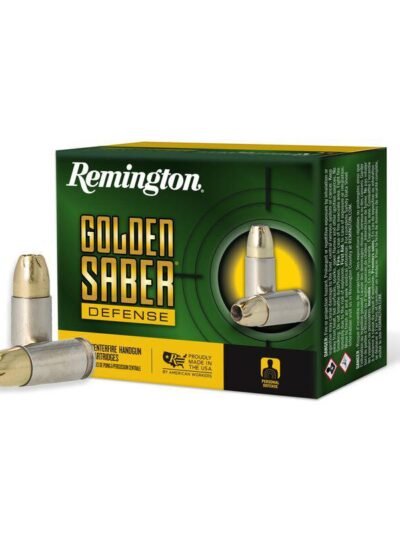Remington Golden Saber Defense Handgun Ammunition 9mm Luger(+P) 124gr BJHP 1180 fps 20/ct