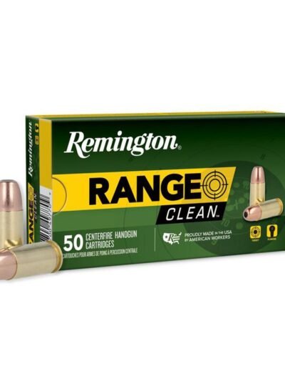 Remington Range Clean Handgun Ammunition 9mm Luger 115gr FN 1145 fps 50/ct