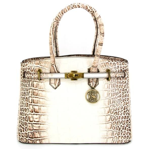 Rugged Rare Smith & Wesson Croc Concealed Carry Handbag Beige