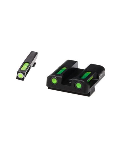 HIVIZ LiteWave H3 sight Green LitePipe/White front ring fits Glock Models Chambered in 9mm Luger 40 S&W and .357 Sig