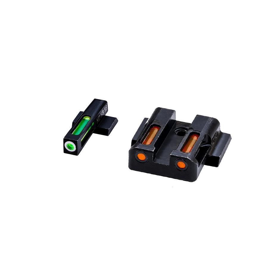 HIVIZ LiteWave H3 sight Orange/Green LitePipe/White front ring fits S&W Shield models