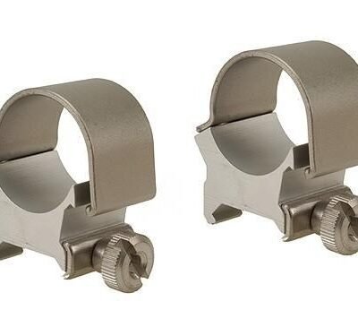Weaver Detachable Top Mount Aluminum Scope Rings 1" High - Silver