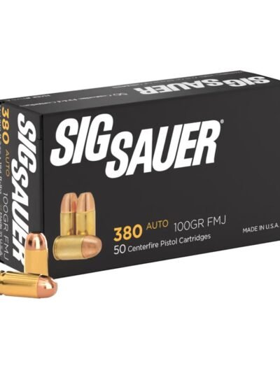 Sig Elite Performance Handgun Ammunition .380 ACP 100 gr FMJ 910 fps 50/ct