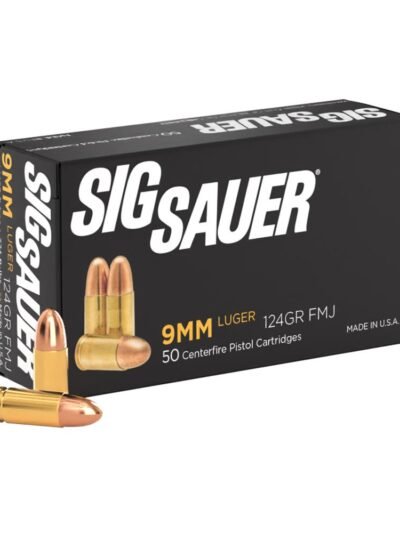 Sig Elite Performance Handgun Ammunition 9mm Luger 124gr FMJ 50/ct