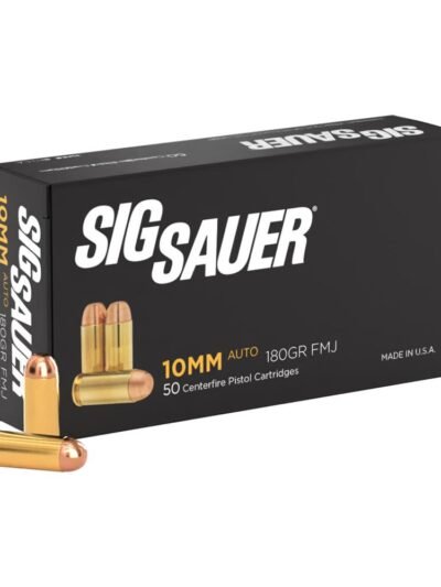 Sig Elite Performance Handgun Ammunition 10mm Auto 180 gr FMJ 1250 fps 50/ct
