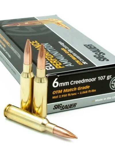 AMMO 6MM CREEDMOOR 107GR ELITE MATCH GRADE OTM BOX/20