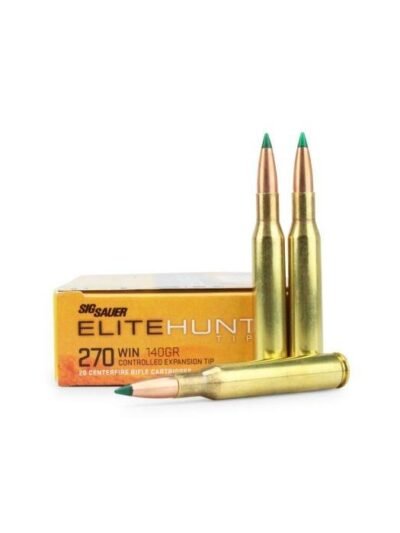 Sig Sauer Elite Tipped Hunting Rifle Ammunition .270 Win 140gr PT 2950 fps 20/ct