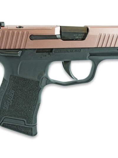 Sig Sauer Exclusive "Rose Sparkle Slide" P365-380 Handgun 380 Auto 10rd Magazine 3.1" Barrel Black Manual Safety