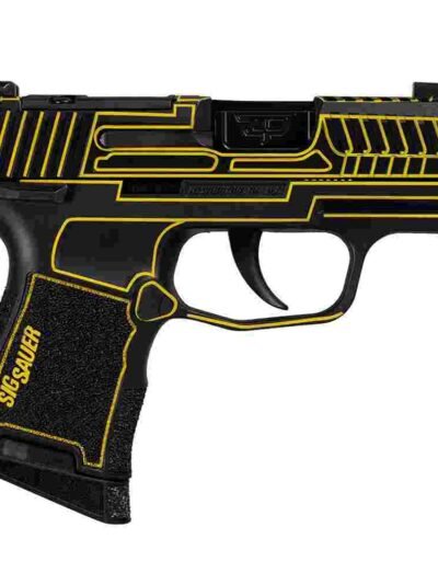 Sig Sauer P365 "Outlander Yellow Laser" Handgun 9mm Luger 10rd Magazines(2) 3.1" Black Barrel X-RAY 3 Sights Manual Safety