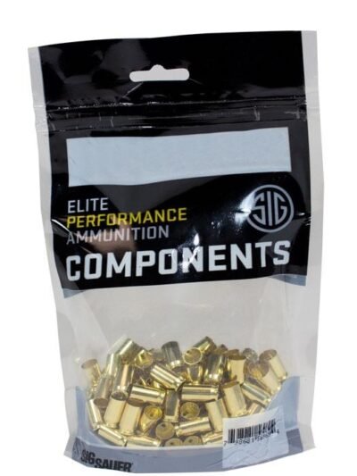 Sig Sauer Unprimed Brass Handgun Cartridge Cases .380 Auto 100/ct