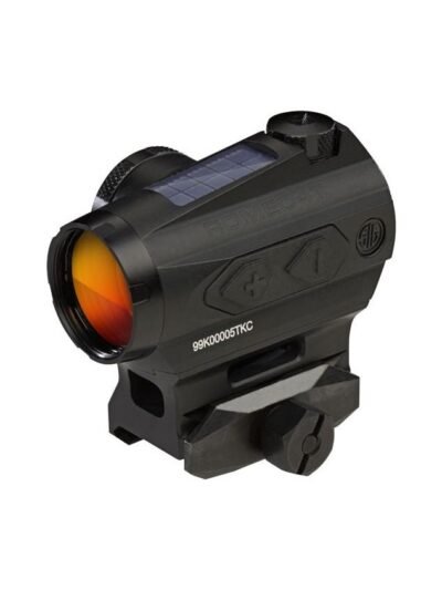 Sig Sauer ROMEO4T Tactical Solar Powered 1x20mm Red Dot Sight 2 MOA Red Dot Ballistic Circle Dot Illuminated Black
