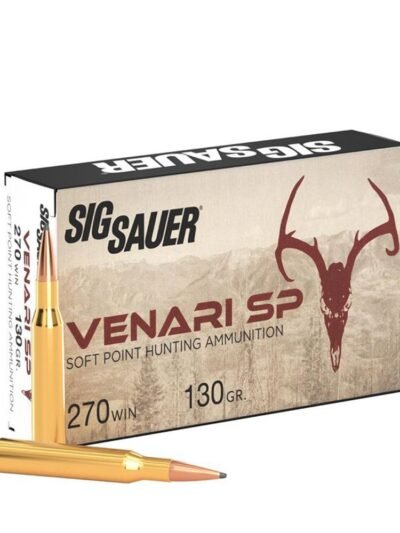 Sig Sauer Venari SP Rifle Ammunition .270 Win 130gr SP 2846 fps 20/ct