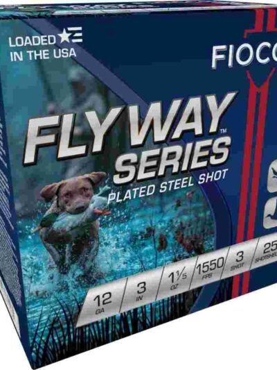 Fiocchi Flyway Steel Shotshells 12ga 3" 1-1/5oz 1550fps #3 25/ct