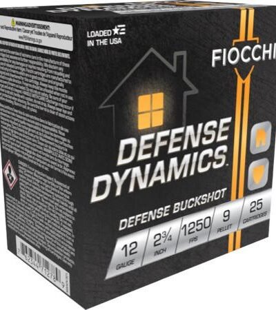 Fiocchi Defense Dynamics Shotshells 12ga 2-3/4" 9-pellet 1250 fps #1 25/ct
