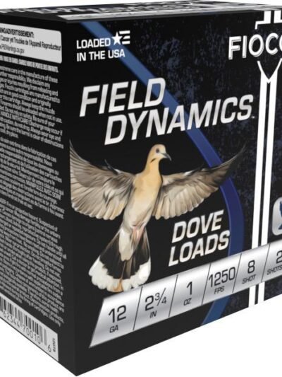 Fiocchi Field Dynamics Dove & Quail Shotshells 12ga 2-3/4" 1oz 1250 fps #8 25/ct