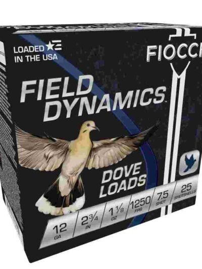 Fiocchi Lead Dove & Quail Shotshells 12ga 2-3/4 in 1-1/8 oz 1250 fps #7.5 25/ct