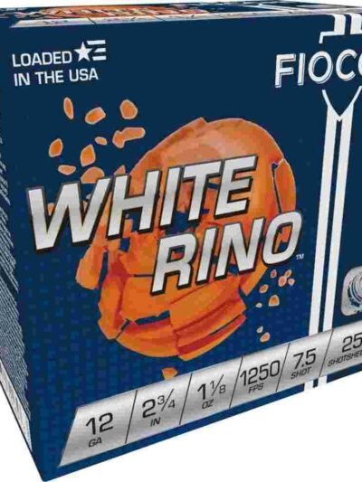 Fiocchi Exacta White Rino Shotshells 12ga 2-3/4" 1-1/8oz 1250 fps #7.5 25/ct