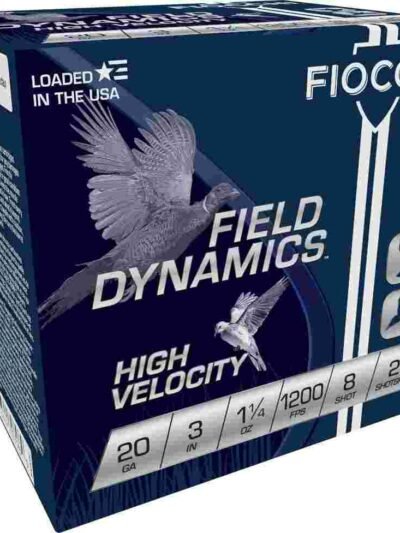 Fiocchi Field Dynamics Shotshells 20 ga 3" 1-1/4oz 1200fps #8 25/ct