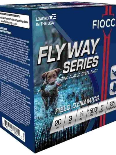 Fiocchi Flyway Steel Shotshells 20 ga 3" 7/8oz 1500fps #3 25/ct