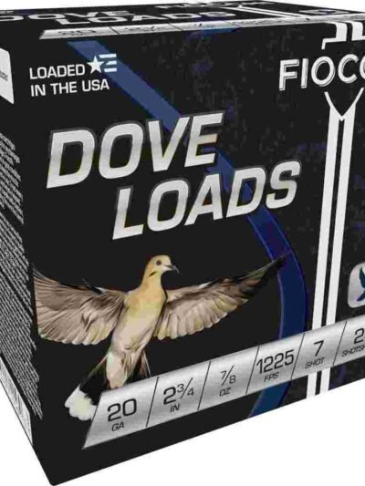 Fiocchi Steel Target Shotshells 20 ga 2-3/4" 7/8oz 1225fps #7 25/ct