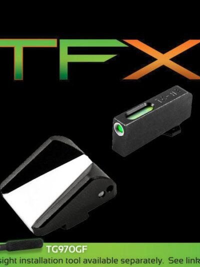 Truglo TFX Tritium Fiber Optic XTREME Handgun F.A.S.T. Sights Fit Glocks Except 42/43 & M.O.S. - F.A.S.T Rear Sight / TFX Front Sight - White