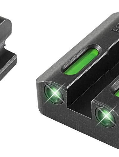 Truglo TFX Tritium Fiber-Optic Handgun Day/Night Sights Fits H&K VP9 VP40 P30 P30SK P30L 45 & 45 TACTICAL (including Compact) - White Outline Fr