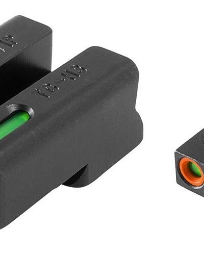 Truglo TFX Pro Tritium/Fiber-Optic Day/Night Sights Fit Novak LoMount cut .270 front / .450 rear - Orange Outline Front/Rear Green