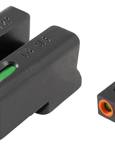 Truglo TFX Pro Tritium/Fiber-Optic Day/Night Sights Fit Novak LoMount cut .270 front / .500 rear - Orange Outline Front/Rear Green