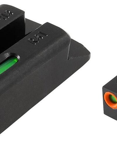 Truglo TFX Pro Tritium/Fiber-Optic Day/Night Sights Fit Ruger SR9|Ruger SR9C|Ruger SR40|Ruger SR40C|Ruger SR45 - Orange Outline Front/Rear Green