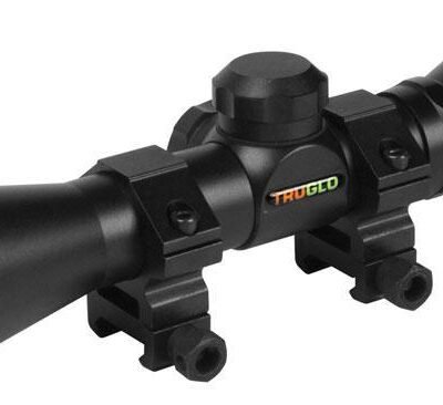 Truglo 4x32mm Compact Crossbow Scope with Weaver Style Rings - Crossbow Reticle Black
