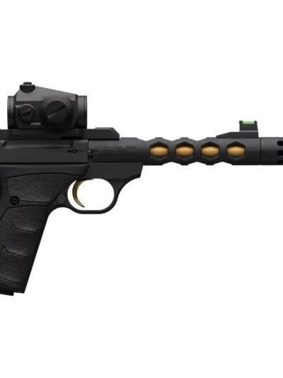 Browning Buck Mark Vision Handgun .22 LR 10rd Magazine 5.875" 1/2x28 Threaded Barrel Black Gold with Vortex Red Dot