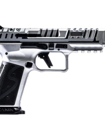 Canik SFx Rival-S Chrome Handgun 9mm Luger 18rd Magazines(2) 5" Barrel Silver