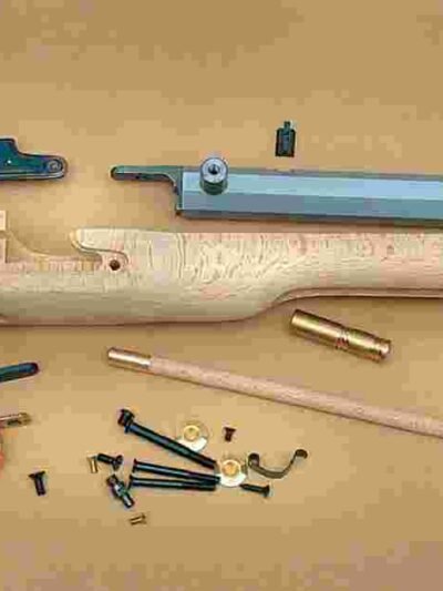 Traditions Black Powder Kentucky Pistol Build-It-Yourself Kit Select Raw Hardwood .50 Cal 10" White Barrel