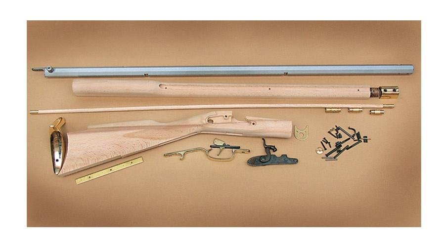 Traditions Black Powder Kentucky Rifle Build-It-Yourself Kit Select Raw Hardwood .50 Cal 33.5" White Barrel