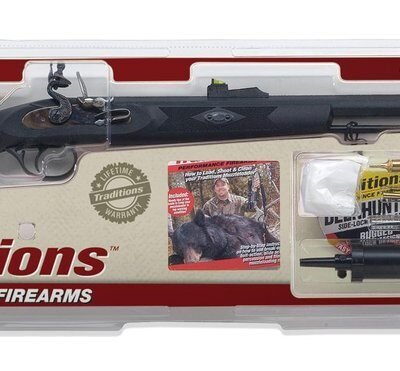 Traditions Deerhunter Flintlock Rifle .50 24" Blued Barrel  Synthetic Stock with Redi-Pak
