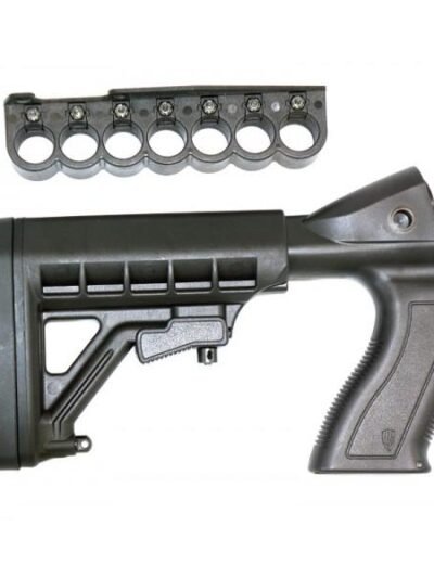 ProMag Mossberg 500 Shotgun Adjustable Buttstock 12 ga  / 7rd Shell Carrier Black Polymer