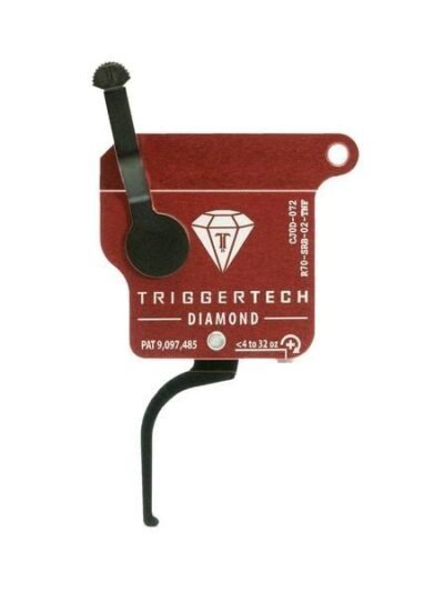 TriggerTech Rem Clone(NO BOLT STOP)Black Diamond Flat Trigger Single Stage Adjustable Black/Red