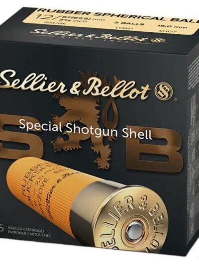 Sellier & Bellot Rubber Buckshot 12 ga 2-3/4" 2 ball Rubber 25/ct