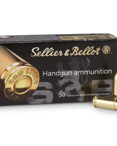 Sellier & Bellot Pistol & Revolver Ammo 9mm Luger 124 gr FMJ 1181 fps 50/ct