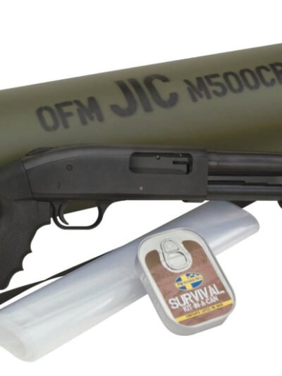 MOSSBERG 500 JIC PISTOL GRP, 12G 18.5" 5RD BLK, KIT IN A CAN
