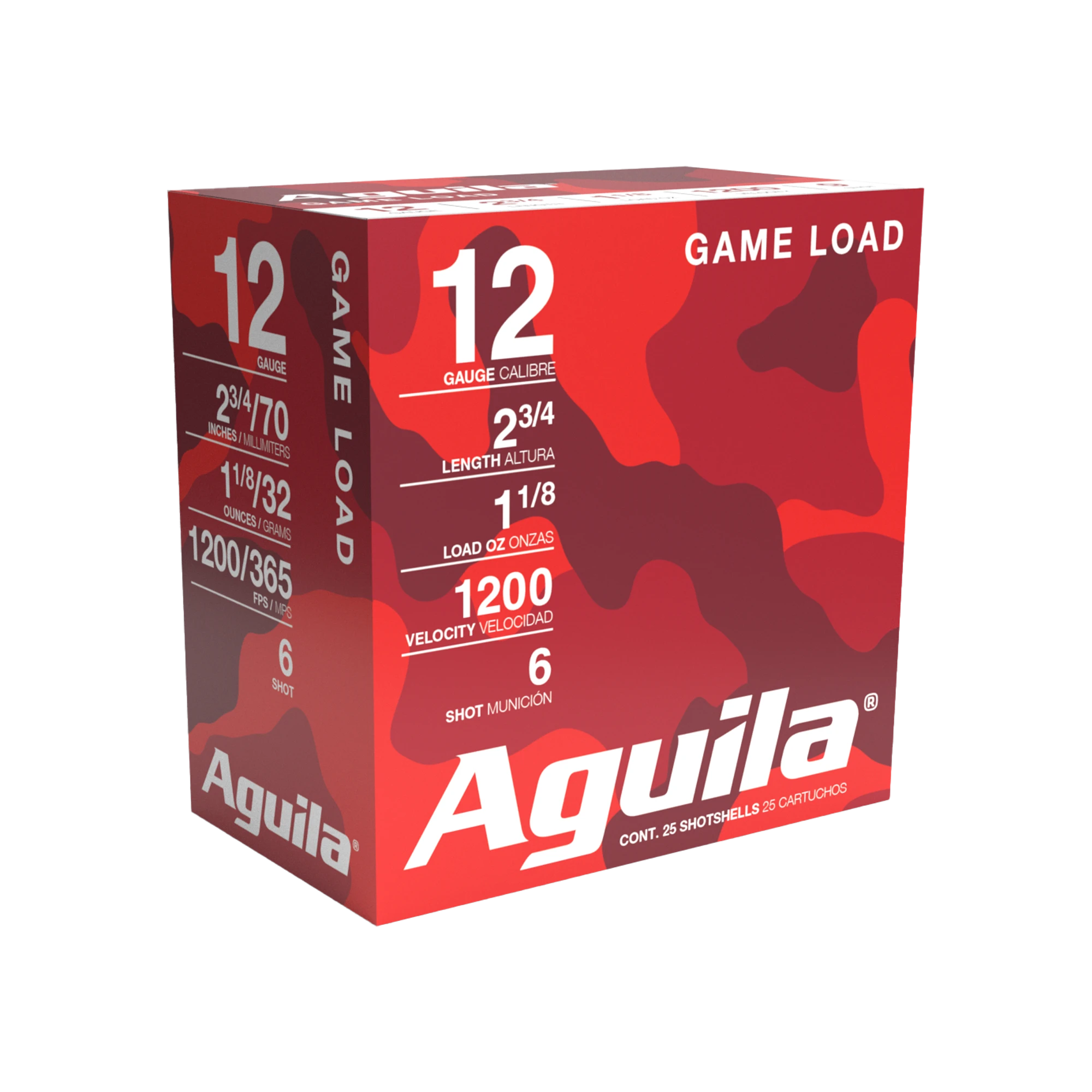 AGUILA 12GA 2 3/4" 1-1/8 OZ #6 25RD BX 10 BXS PER CS