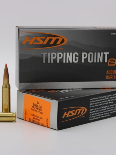 HSM AMMUNITION 7MM-08 REM 162GR TIPPING PT 20RD BOX 25 BOXES PER CASE