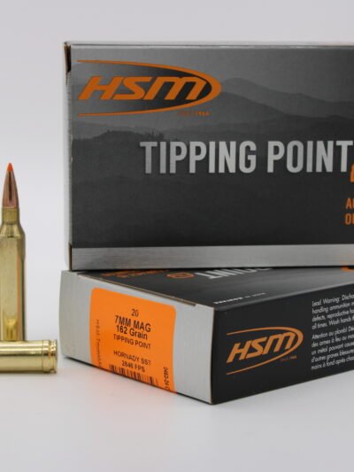 HSM AMMUNITION 7MM MAG 162GR TIPPING PT 20RD BOX 20 BOXES PER CASE