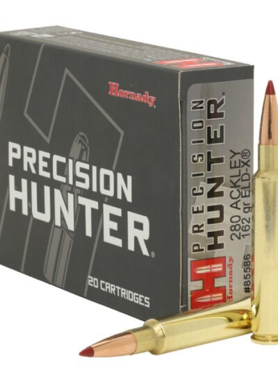 HORNADY PRECISION HUNTER 280 ACKLEY IMPROVED 162G ELD-X 20RD BX 200RD CASE
