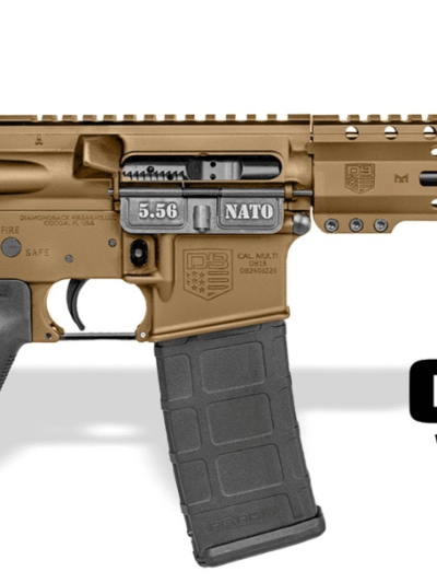 DIAMONDBACK DB15 5.56 10" PSTL BRNT/BRZ  W/SBA3 BRACE 30RD MAG ORION EXCLUSIVE